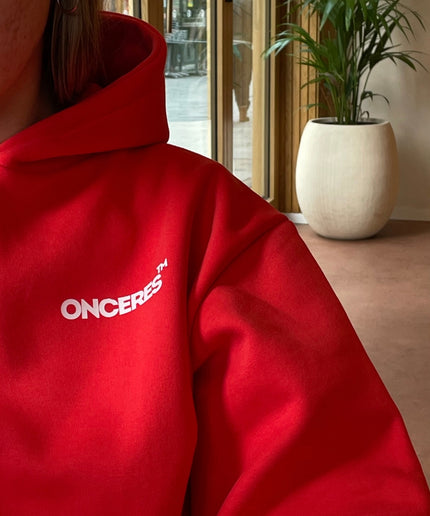 Logo oversize Hoodie - Rot