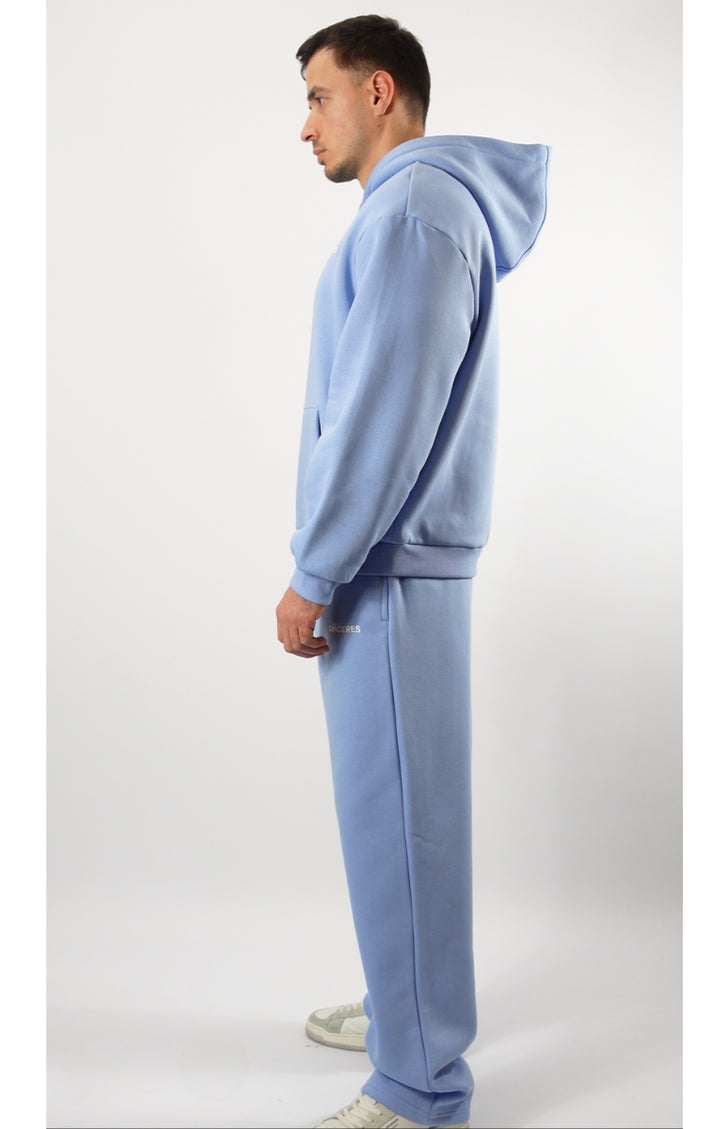 Open Leg Track Pants Blau