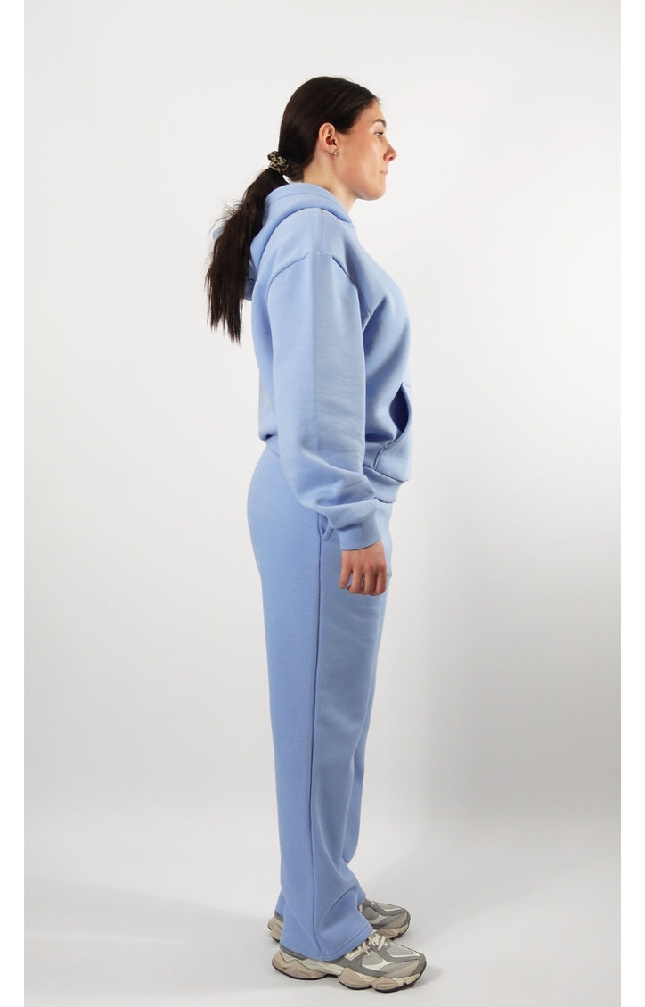 Open Leg Track Pants Blau