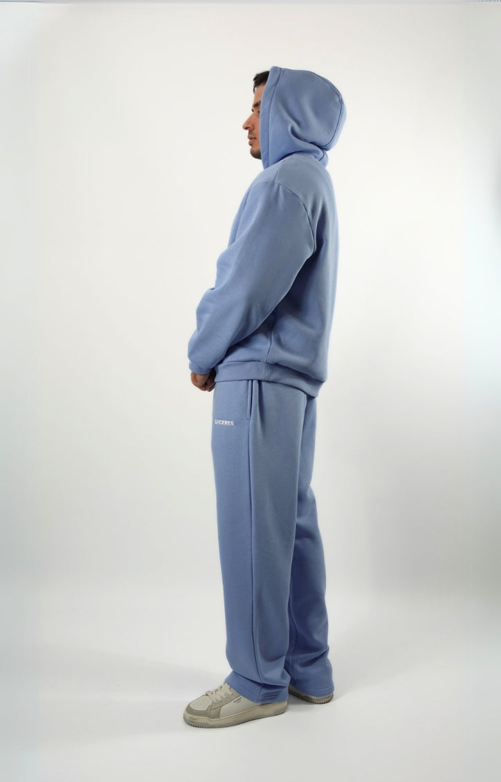 Open Leg Track Pants Blau