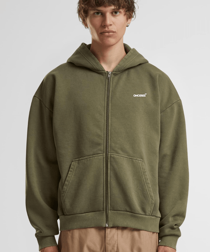 Essential Zip Hoodie - Grün - Onceres™