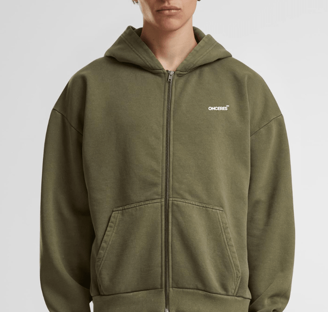 Essential Zip Hoodie - Grün - Onceres™