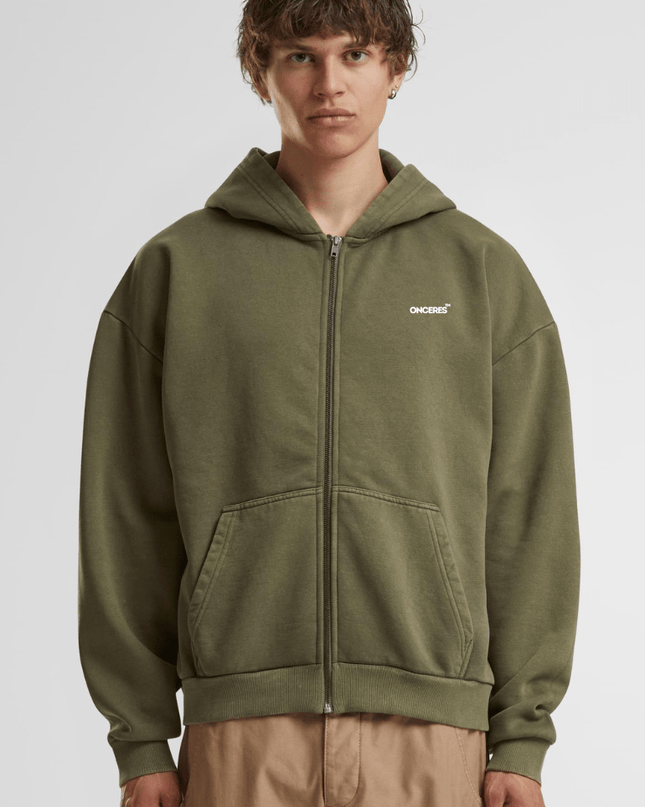 Essential Zip Hoodie - Grün - Onceres™
