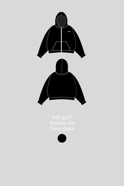Essential Zip Hoodie - Schwarz - Onceres™