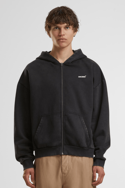 Essential Zip Hoodie - Schwarz - Onceres™