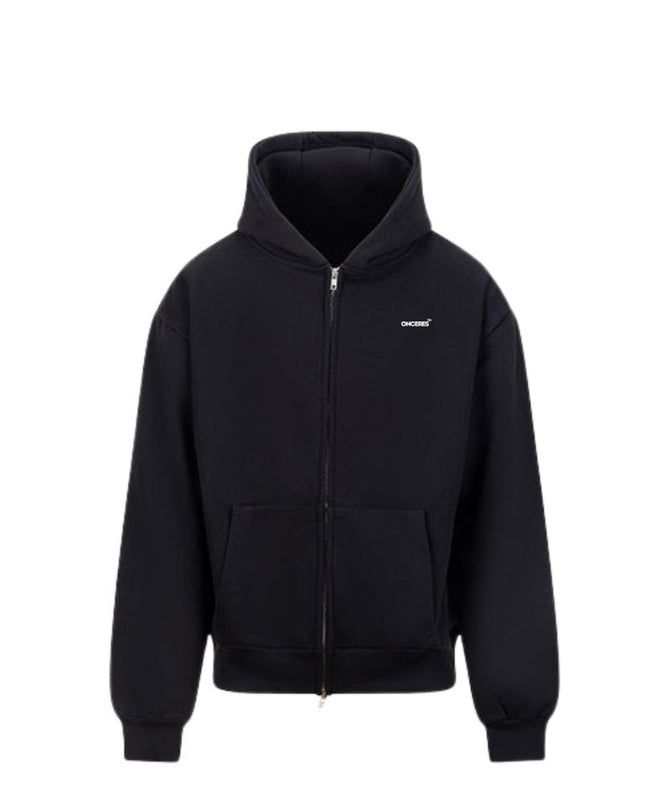 Essential Zip Hoodie - Schwarz - Onceres™