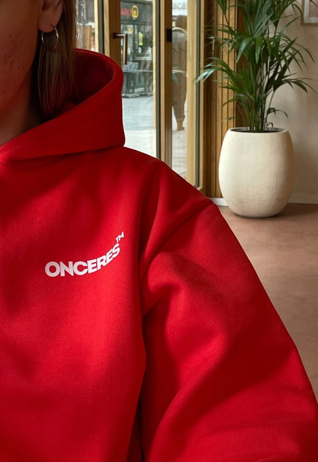 Logo oversize Hoodie - Rot - Onceres™