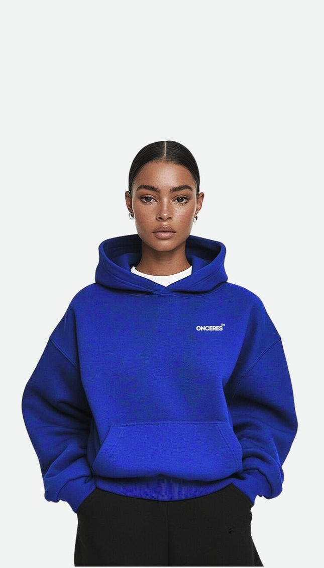 Logo oversize Hoodie - Royal Blue - Onceres™