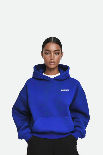 Logo oversize Hoodie - Royal Blue - Onceres™