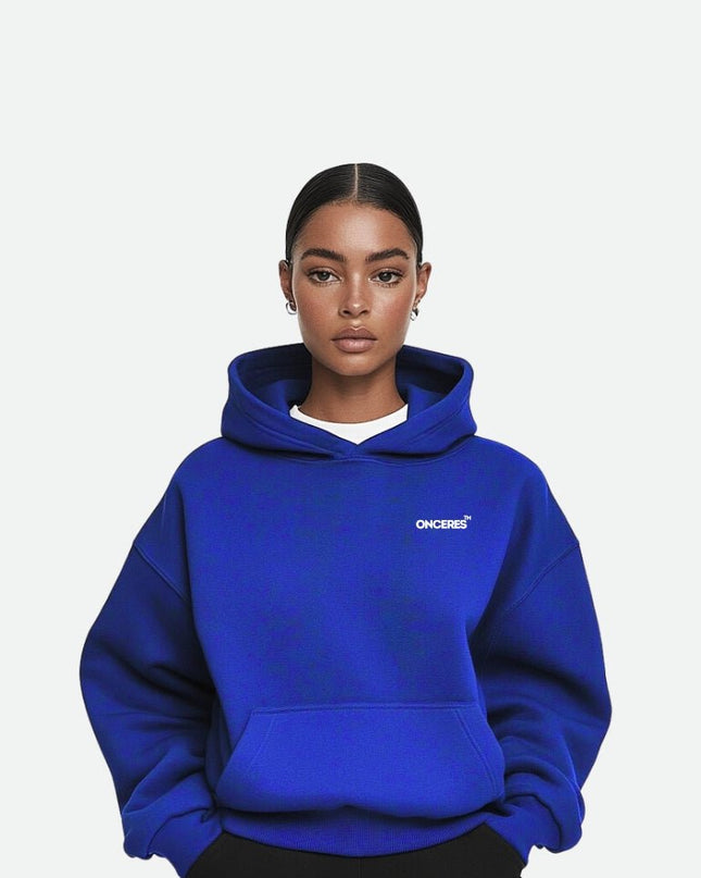 Logo oversize Hoodie - Royal Blue - Onceres™