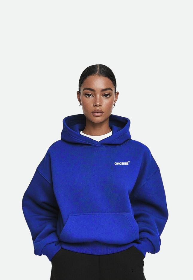Logo oversize Hoodie - Royal Blue - Onceres™
