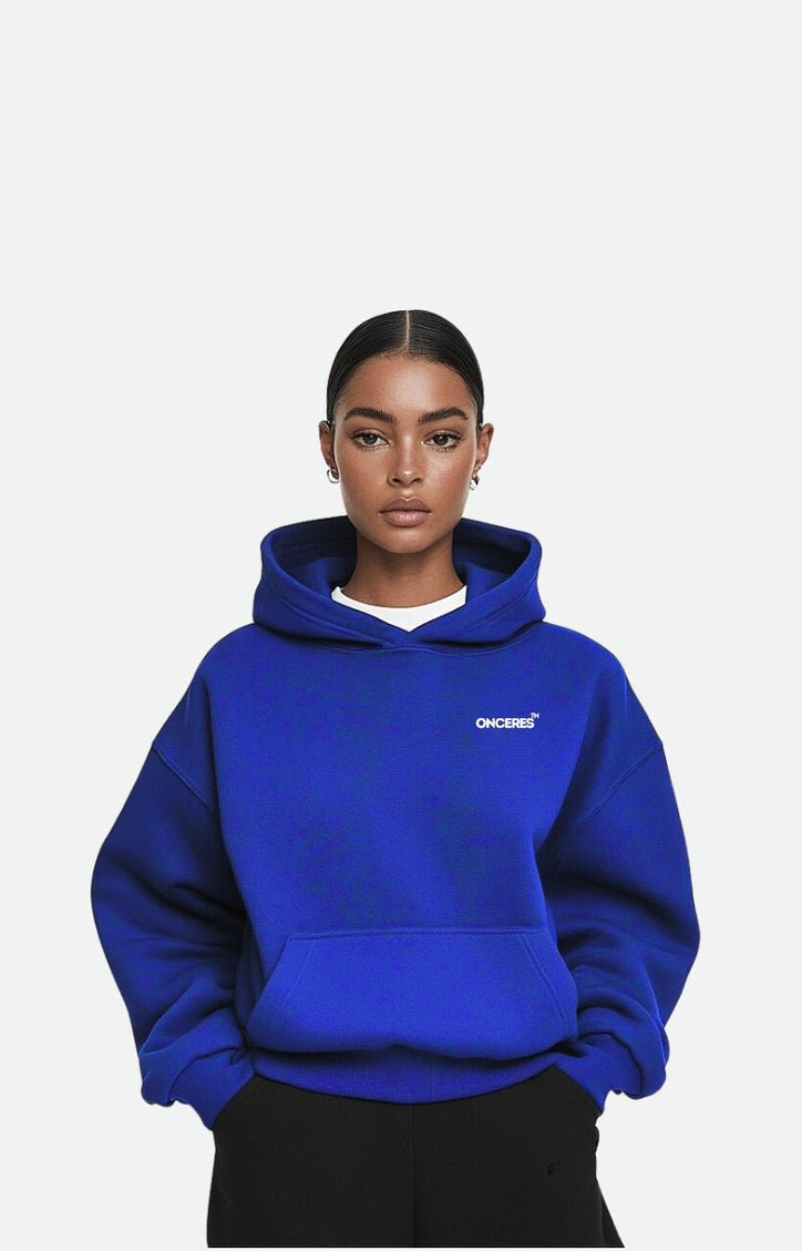 Logo oversize Hoodie - Royal Blue - Onceres™