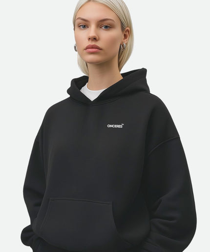 Logo oversize Hoodie - Schwarz - Onceres™