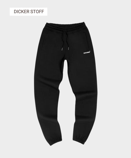 Logo Wide heavy Sweatpant Black - Onceres™