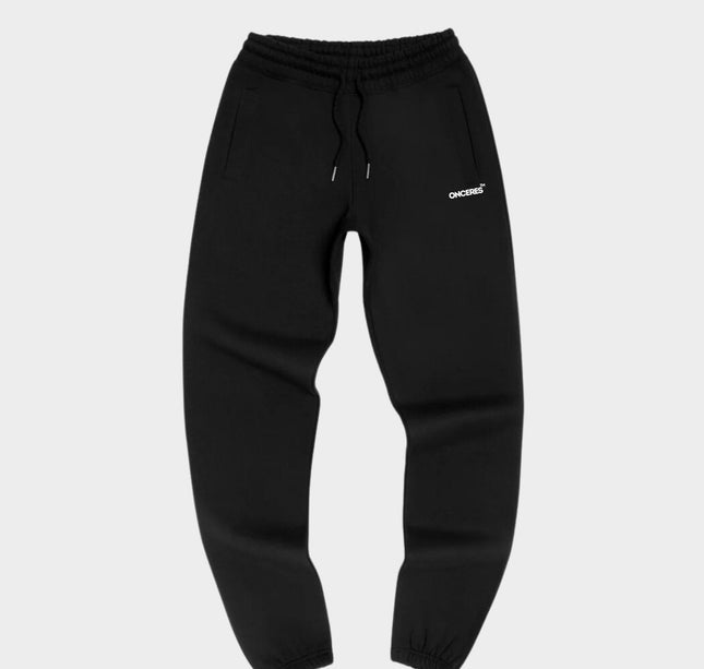 Logo Wide heavy Sweatpant Black - Onceres™