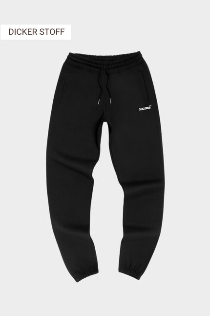 Logo Wide heavy Sweatpant Black - Onceres™