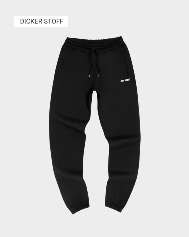 Logo Wide heavy Sweatpant Black - Onceres™