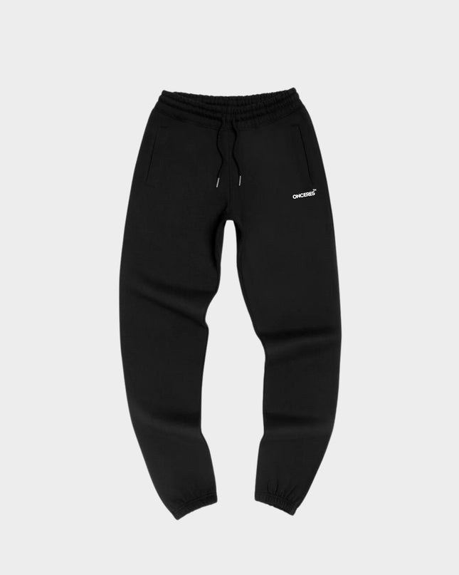 Logo Wide heavy Sweatpant Black - Onceres™