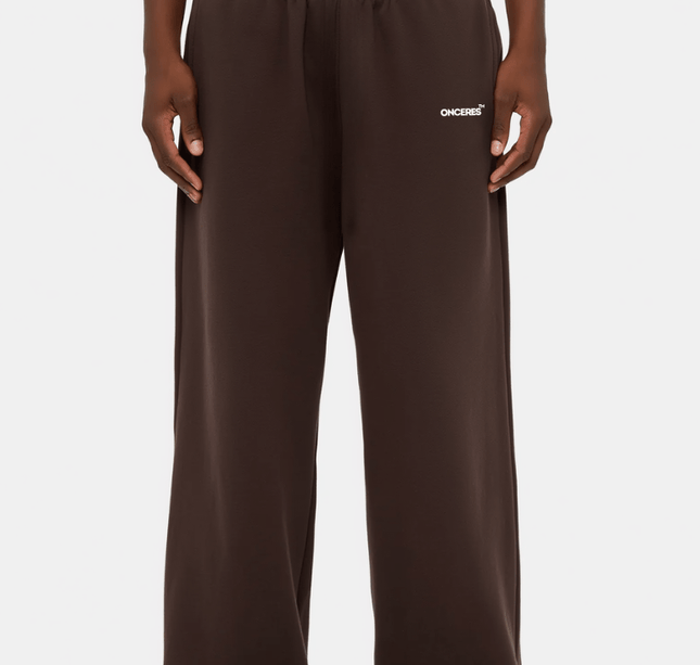 Open Leg Track Pants Braun - Onceres™