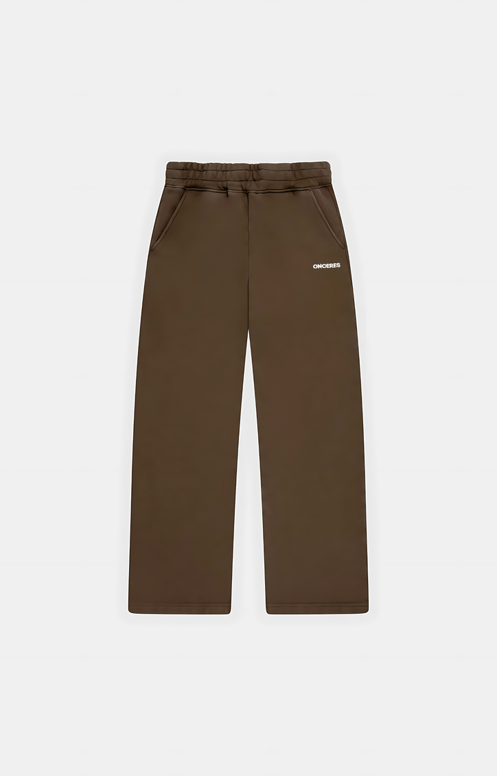Open Leg Track Pants Braun - Onceres™
