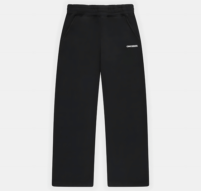 Open Leg Track Pants Schwarz - Onceres™