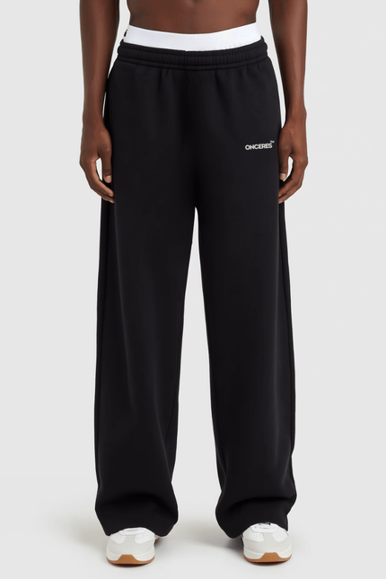 Open Leg Track Pants Schwarz - Onceres™