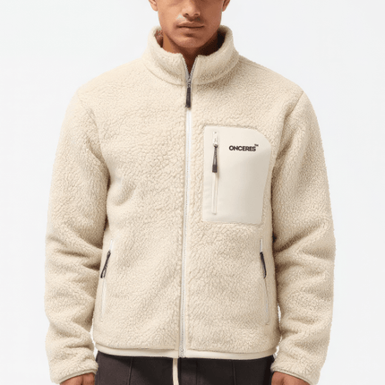 Teddyfleece Jacke - Sand - Onceres™