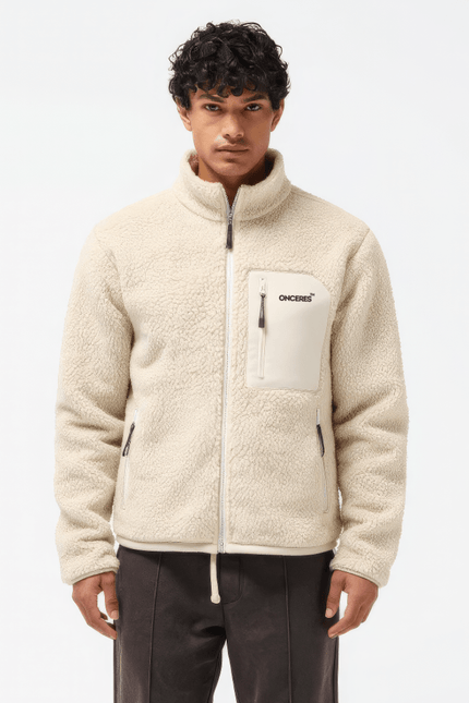 Teddyfleece Jacke - Sand - Onceres™