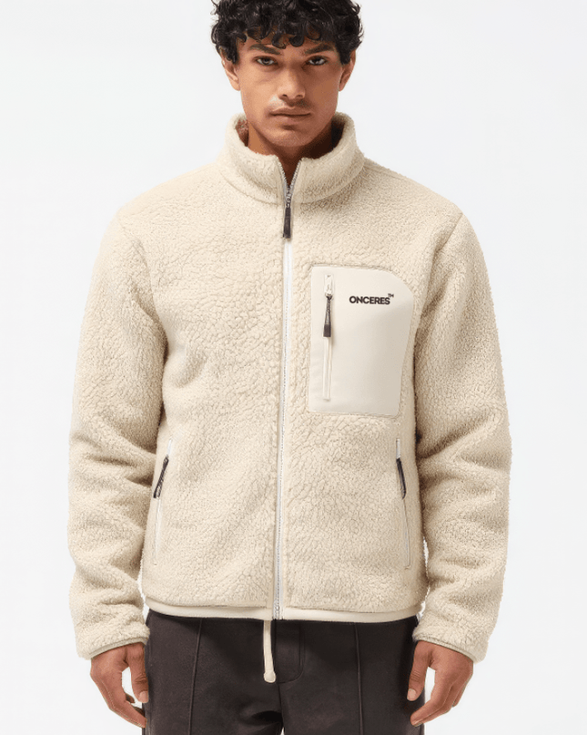 Teddyfleece Jacke - Sand - Onceres™