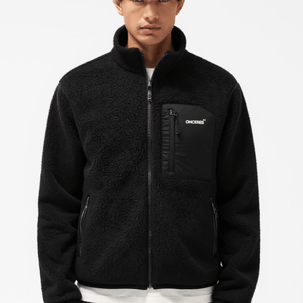 Teddyfleece Jacke - Schwarz - Onceres™